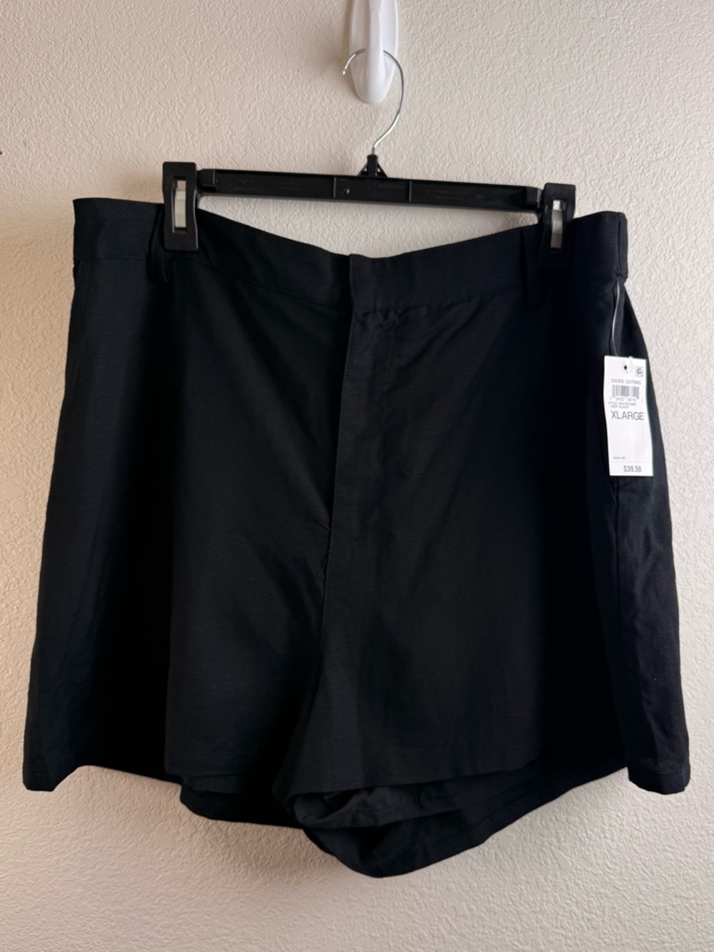 Bar III Black Linen Blend Shorts, XL, High Waist Flowy Summer Shorts NWT